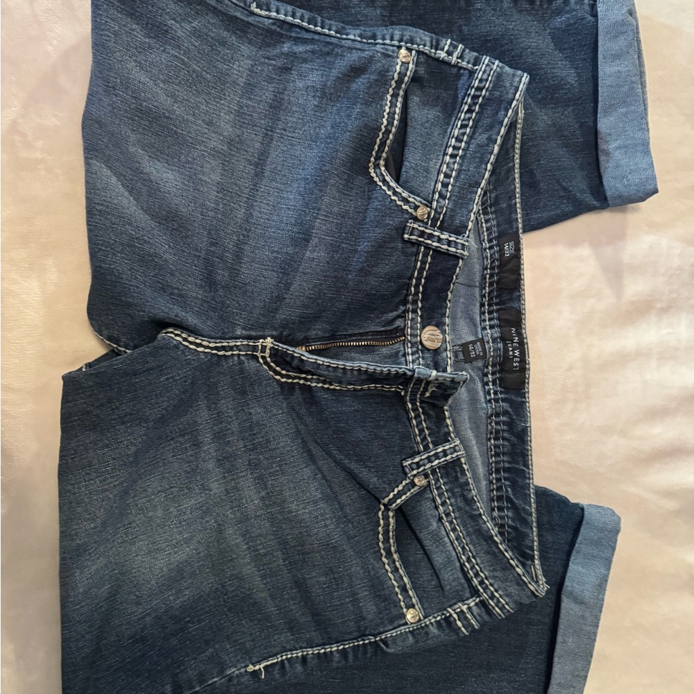 Nine West Dark Blue Cropped Jeans
